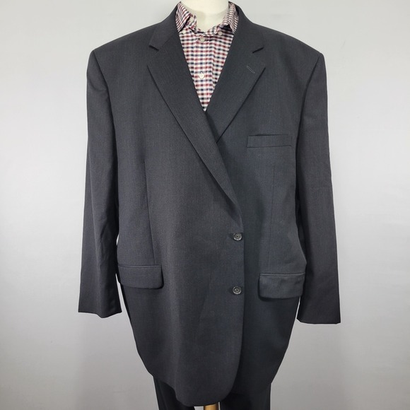 Jack Victor LUXOR CT Men's Sport Coat Blazer Two Button Charcoal Wool Size‎ 58L